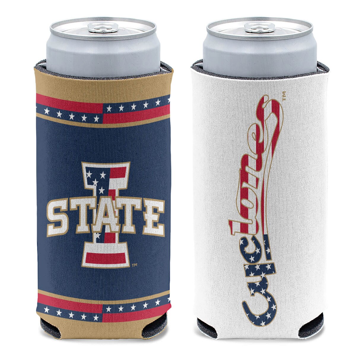 I-State Cyclones Patriotic Slim Can Cooler 12-ounce vendor image